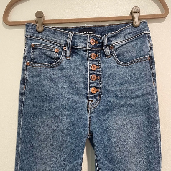 J. Crew 10" Higher-rise Toothpick Jean with Rip and Repair Size 27 - Picture 3 of 5